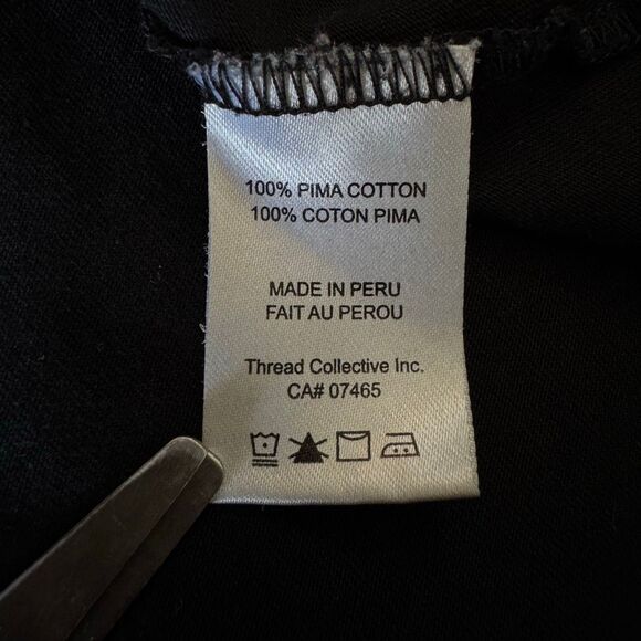 Psycho Bunny Mens Black Classic Skull Logo V Neck Black Shirt Size Large Luxury - Picture 4 of 5